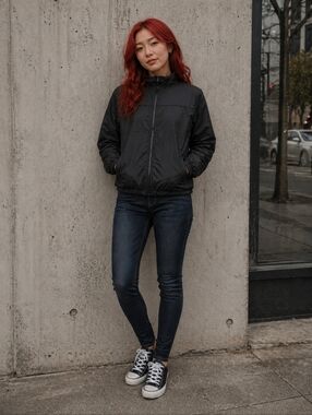Women's KTM CTY Medium Black Hooded Windbreaker